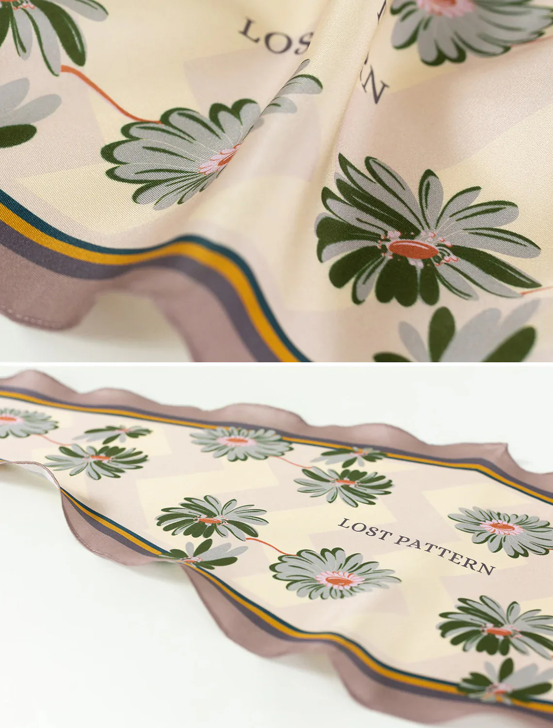 daisy silk diamond neckerchief - Image 3