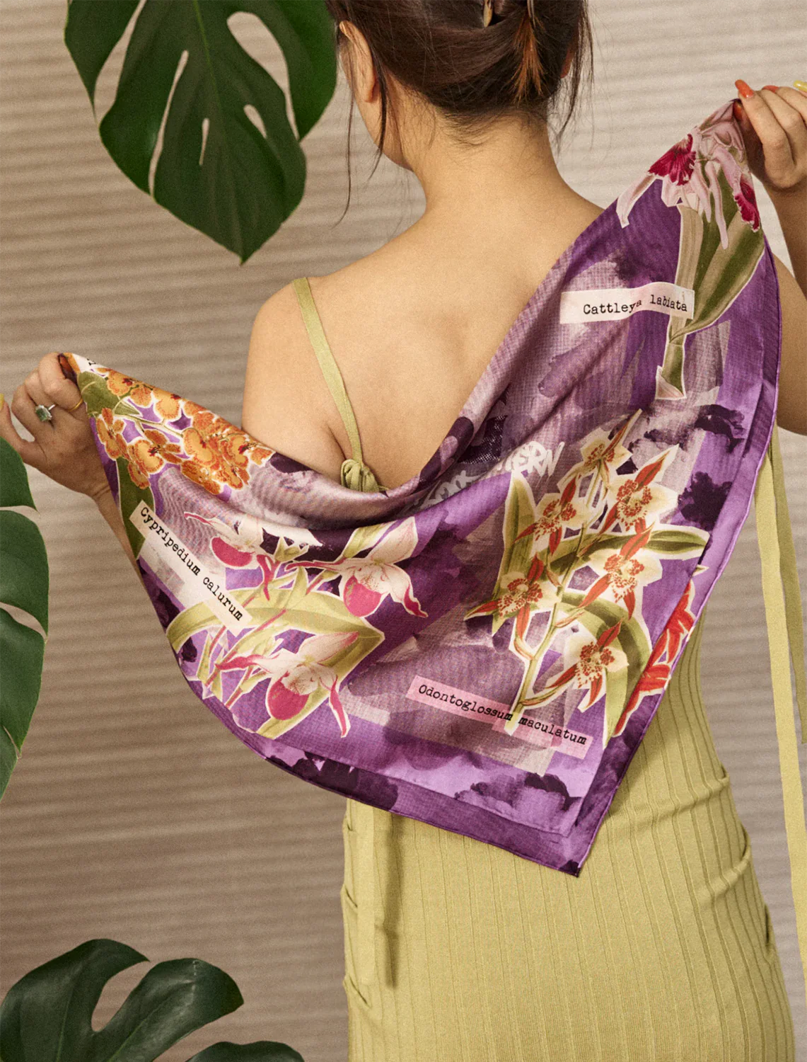LP + NYBG Orchid on the Block scarf in purple - Image 2
