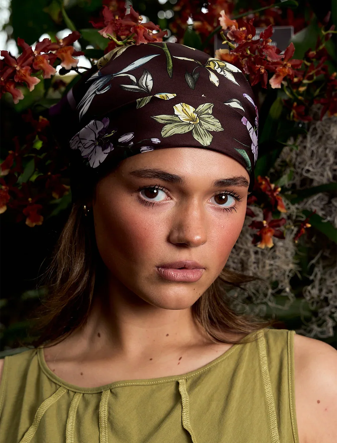 LP + NYBG orchid symphony scarf in purple - Image 2