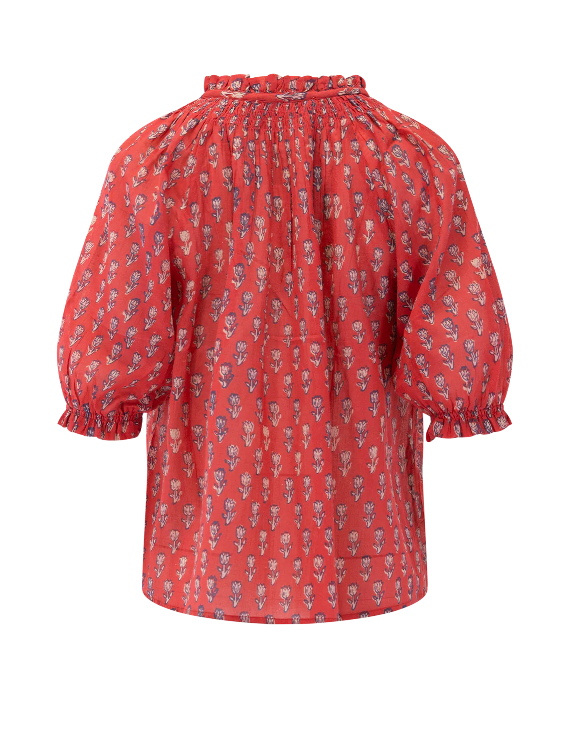 ari print short sleeve top in red - Image 3