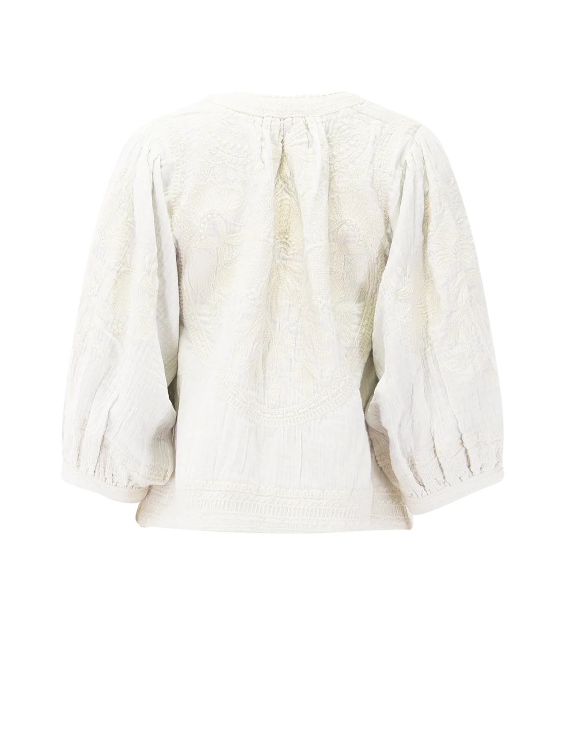 averi embroidered jacket in ivory - Image 3