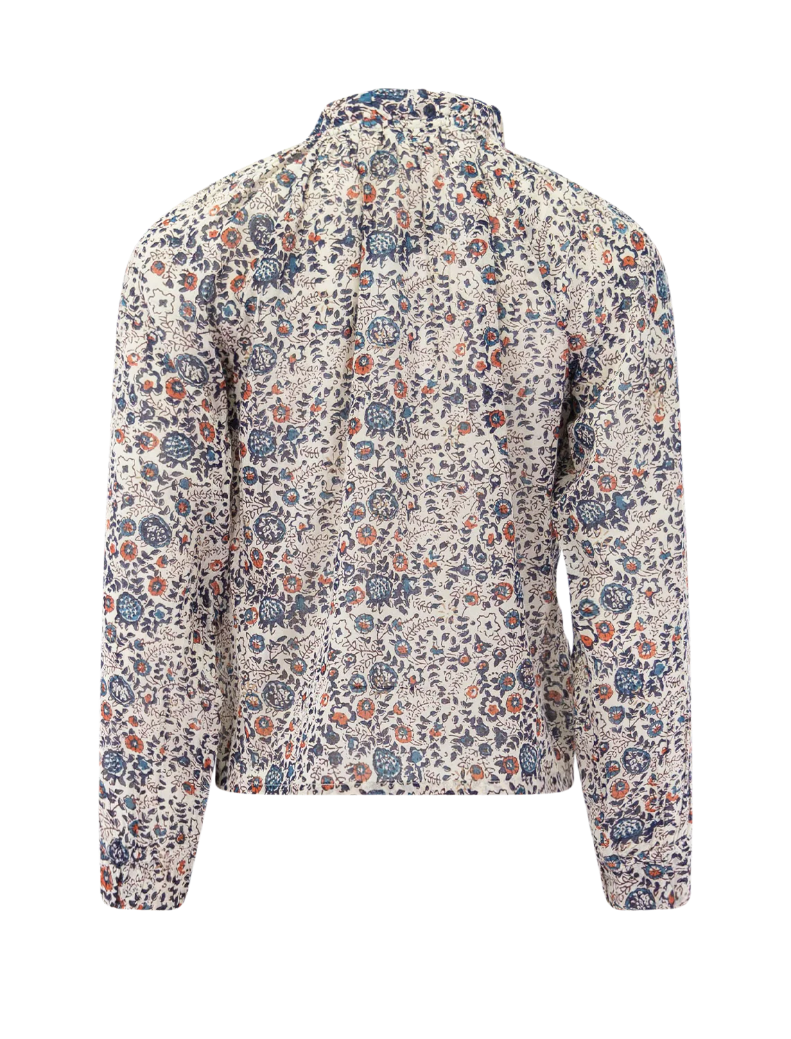 cass print long sleeve top in indigo rust - Image 3