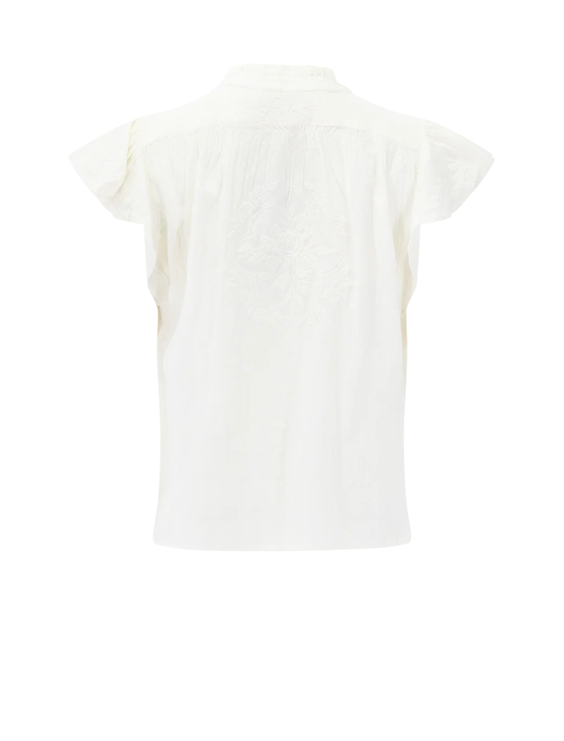 lilia embroidered top in ecru - Image 3