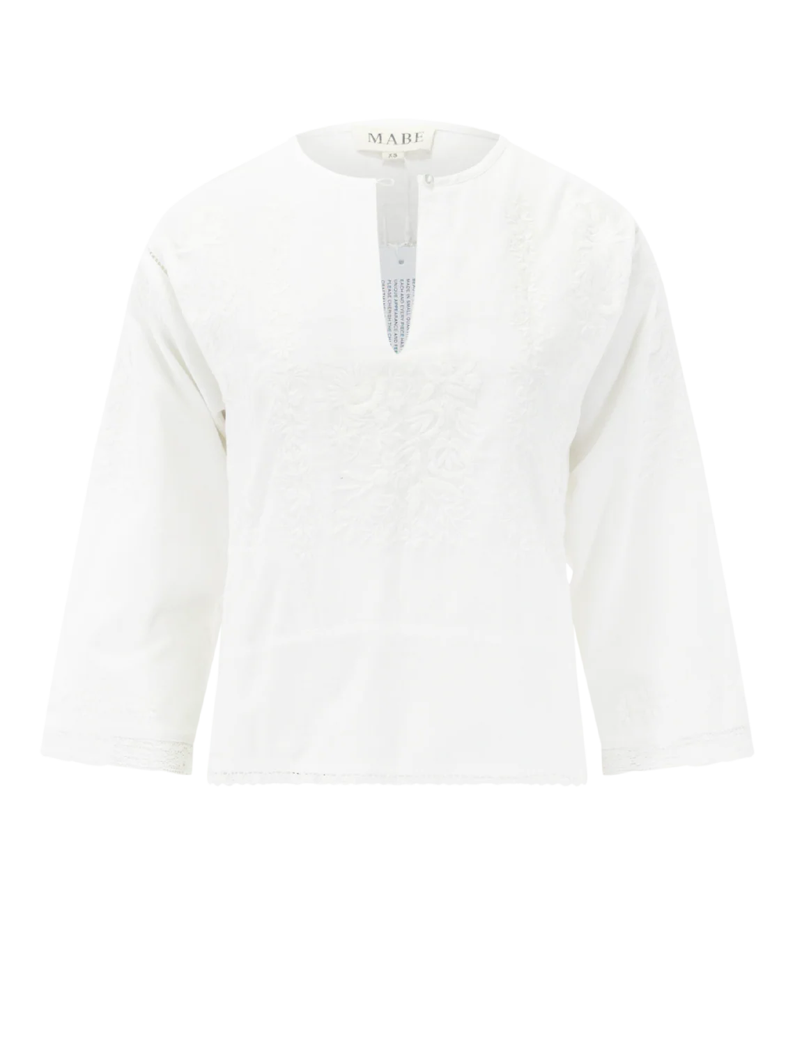 rosa embroidered top in ivory