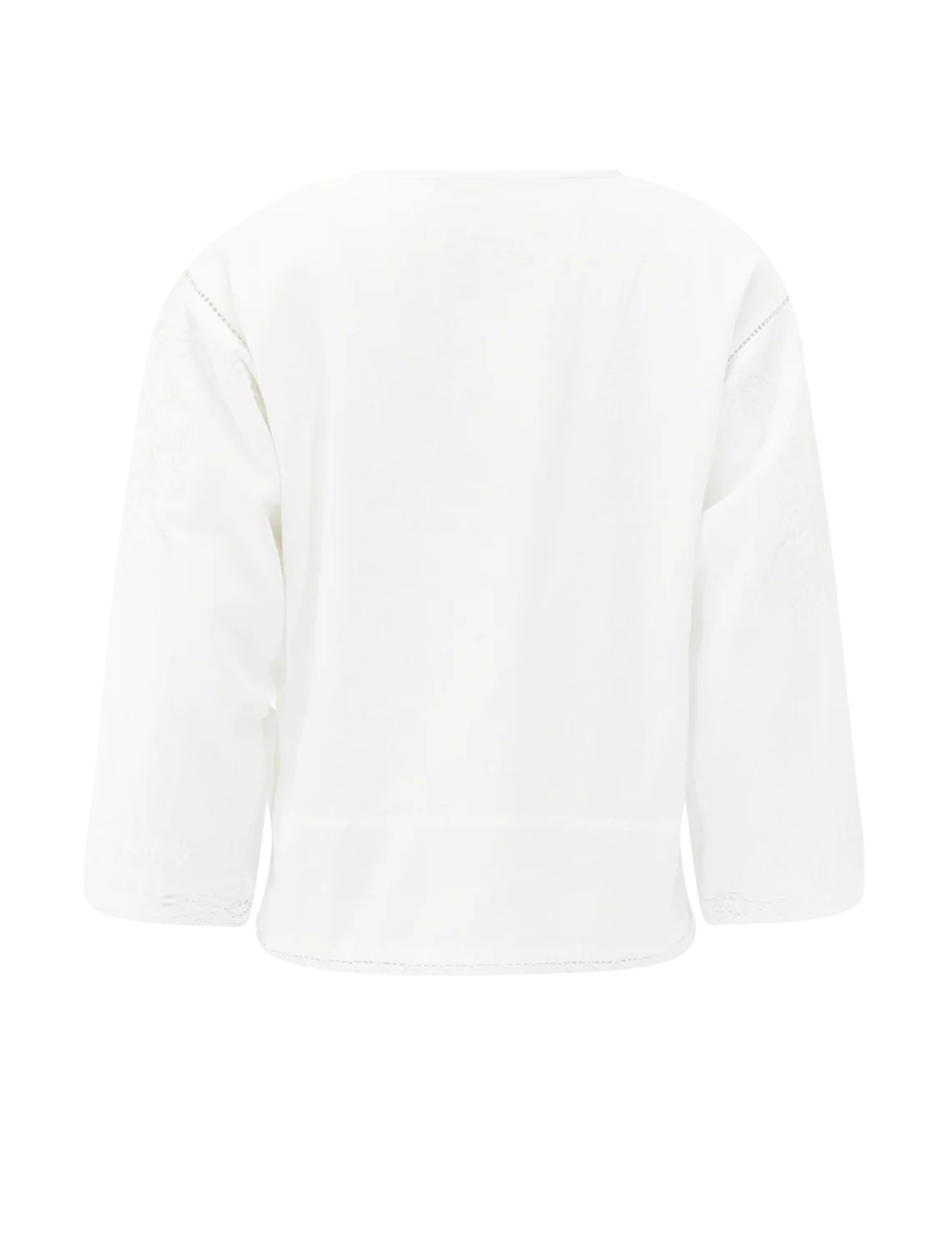 rosa embroidered top in ivory - Image 3