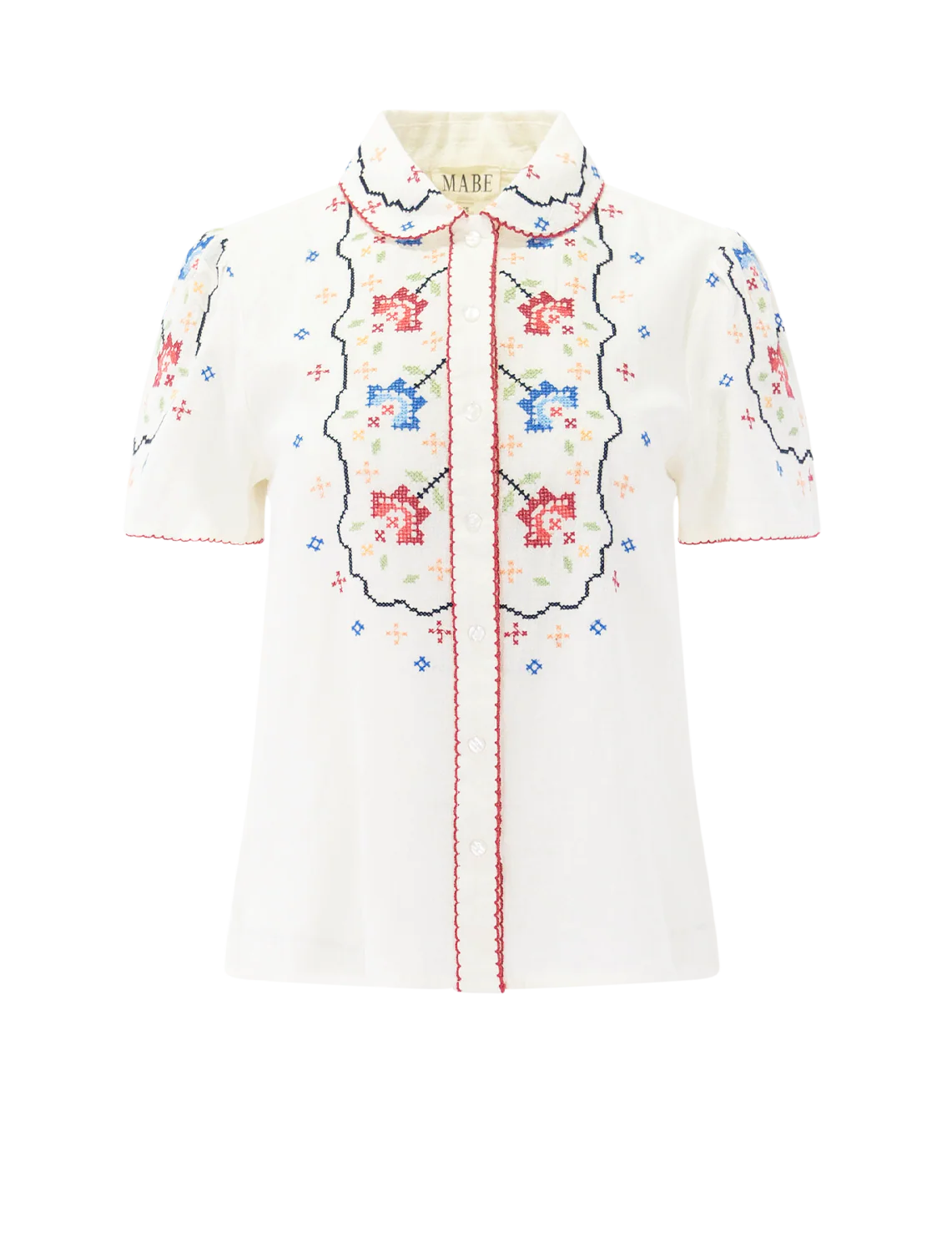 ruby embroided top