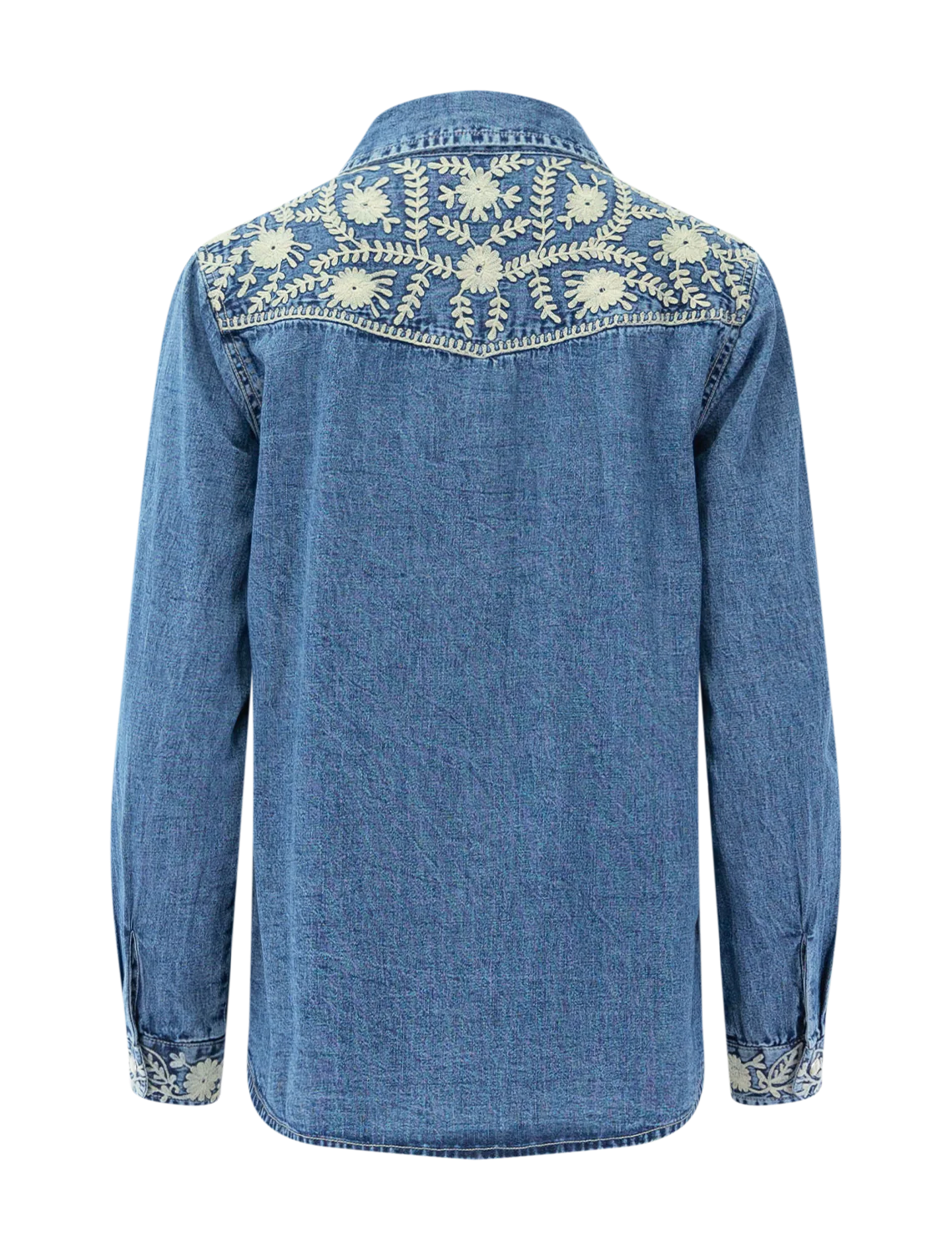 arizona embroidered top in blue haze - Image 3