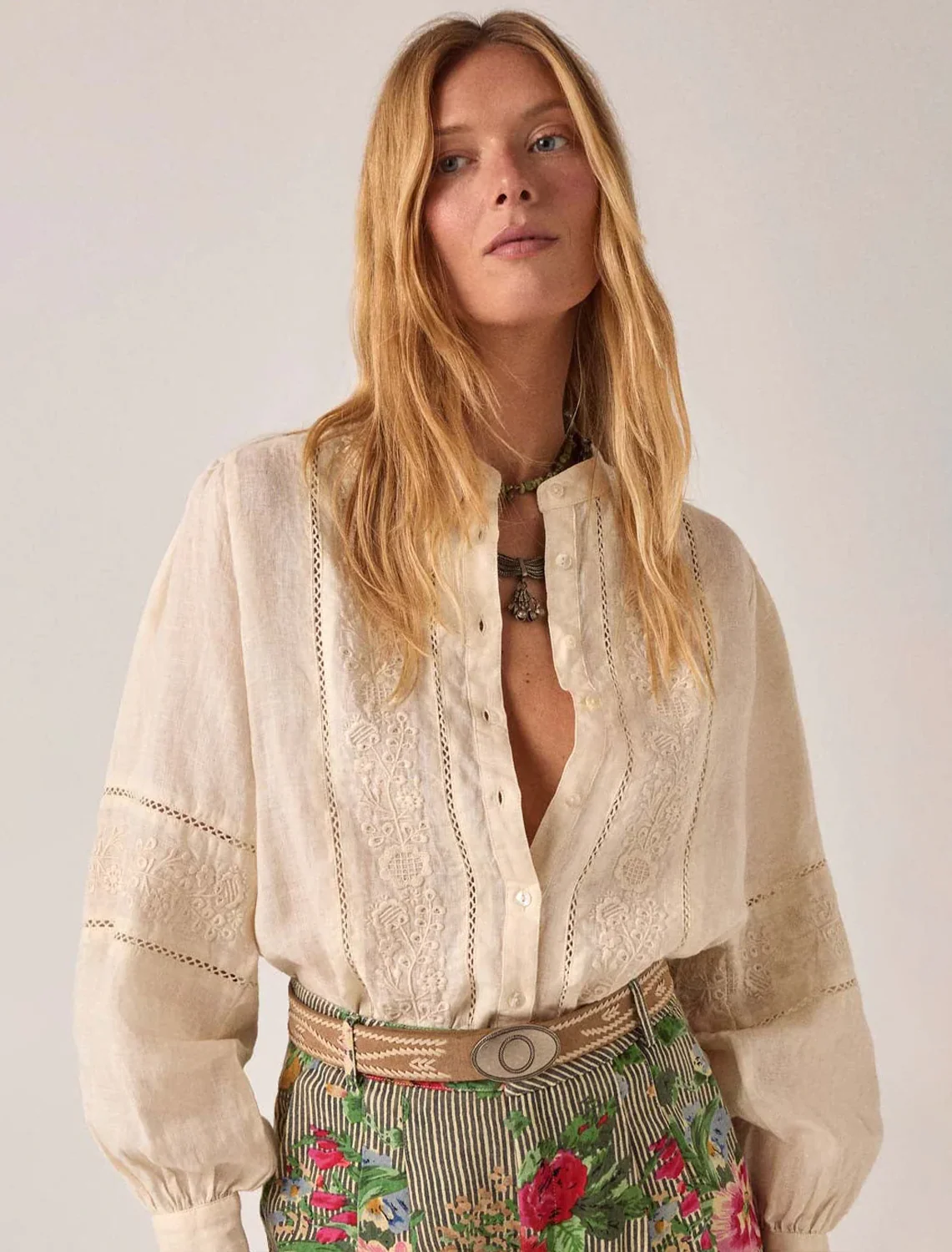 dalia ringo top in off white - Image 2