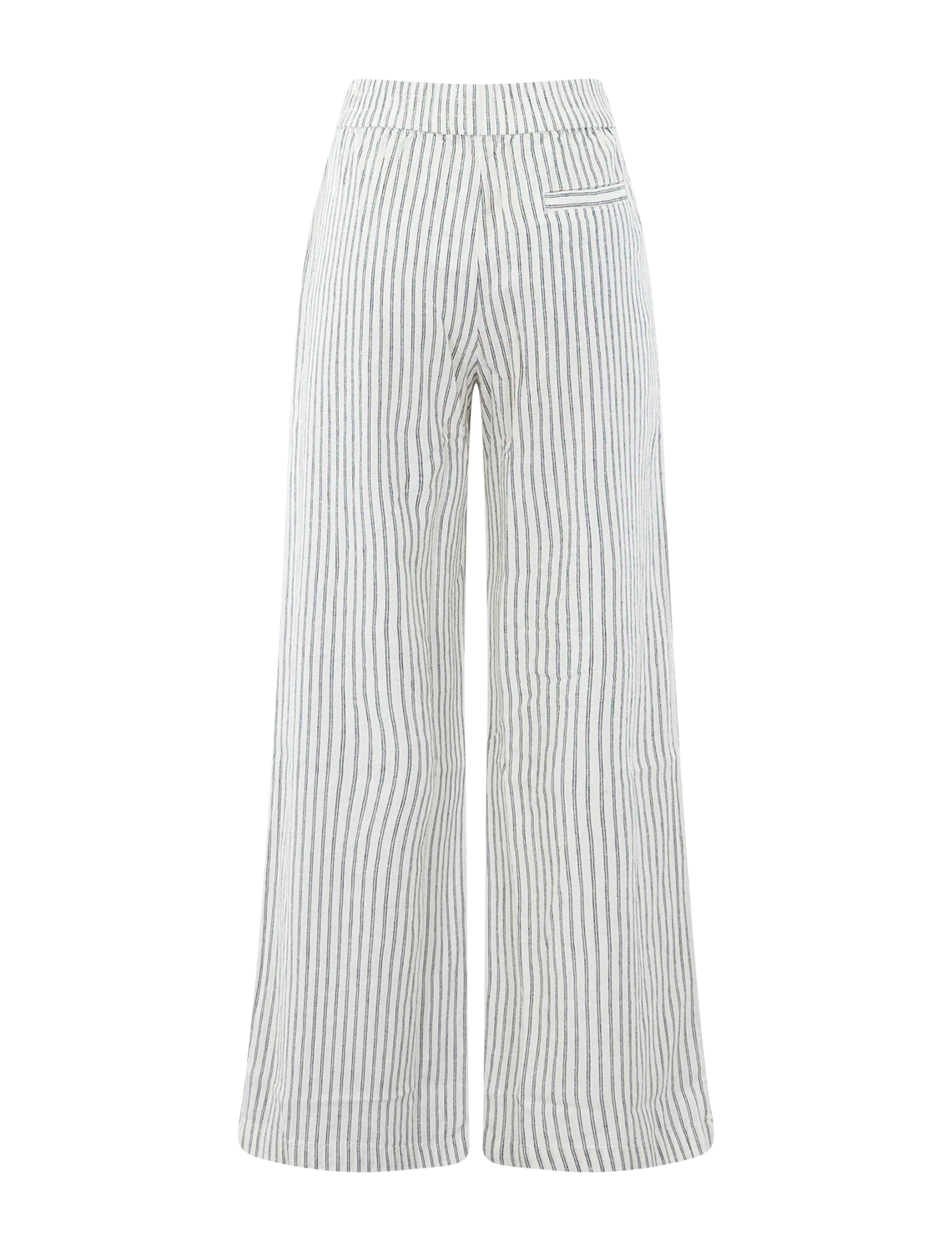 allison hemp trousers in cream and navy stripe - Image 3