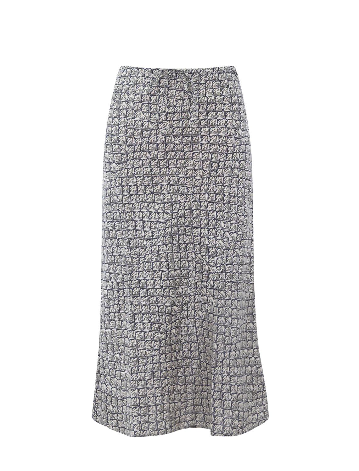 avery hemp midi skirt in navy sea shell
