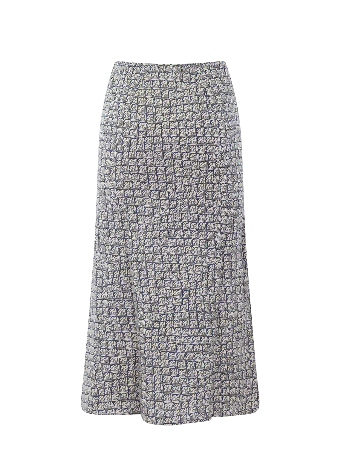 avery hemp midi skirt in navy sea shell - Image 3