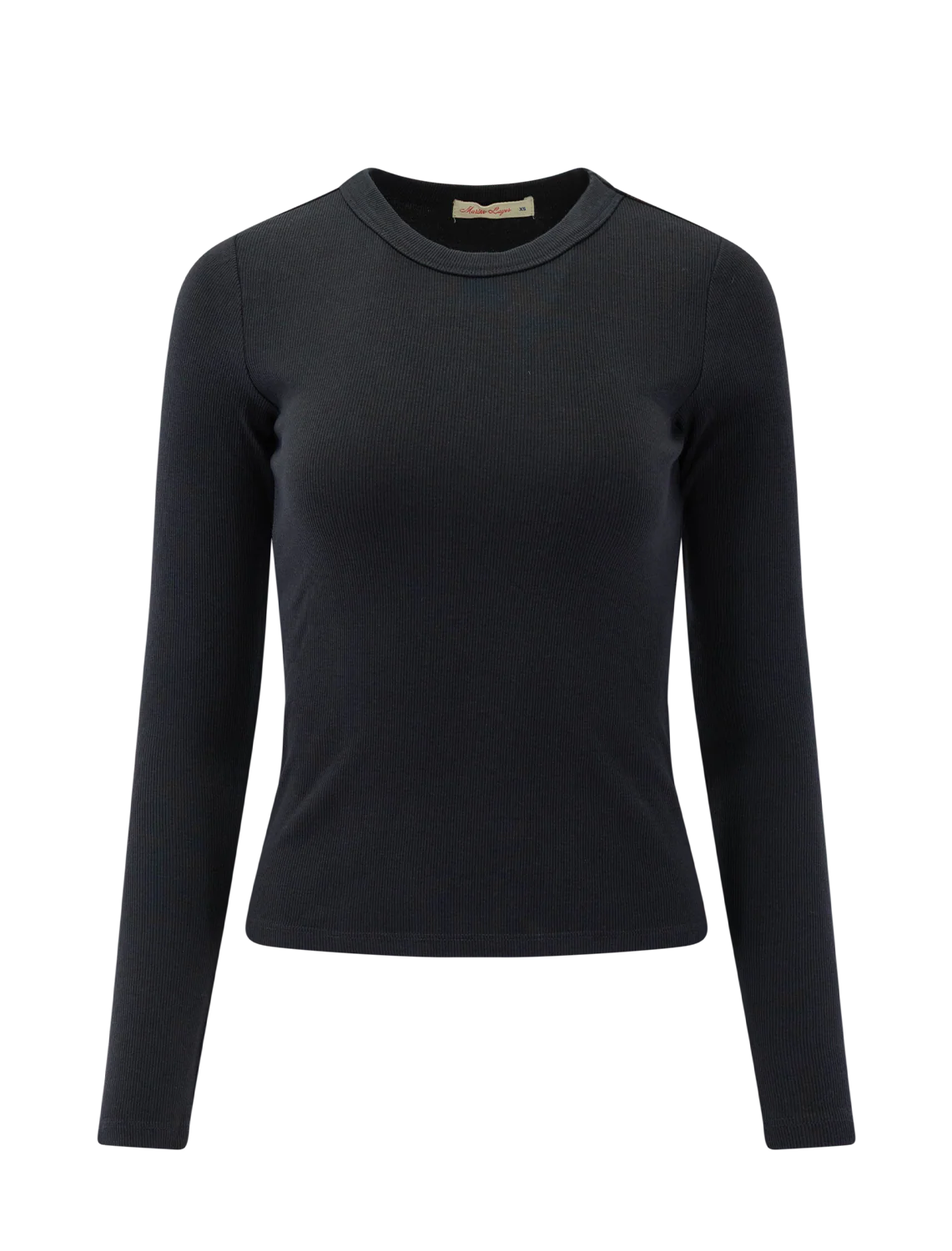 lexi long sleeve crew tee in black