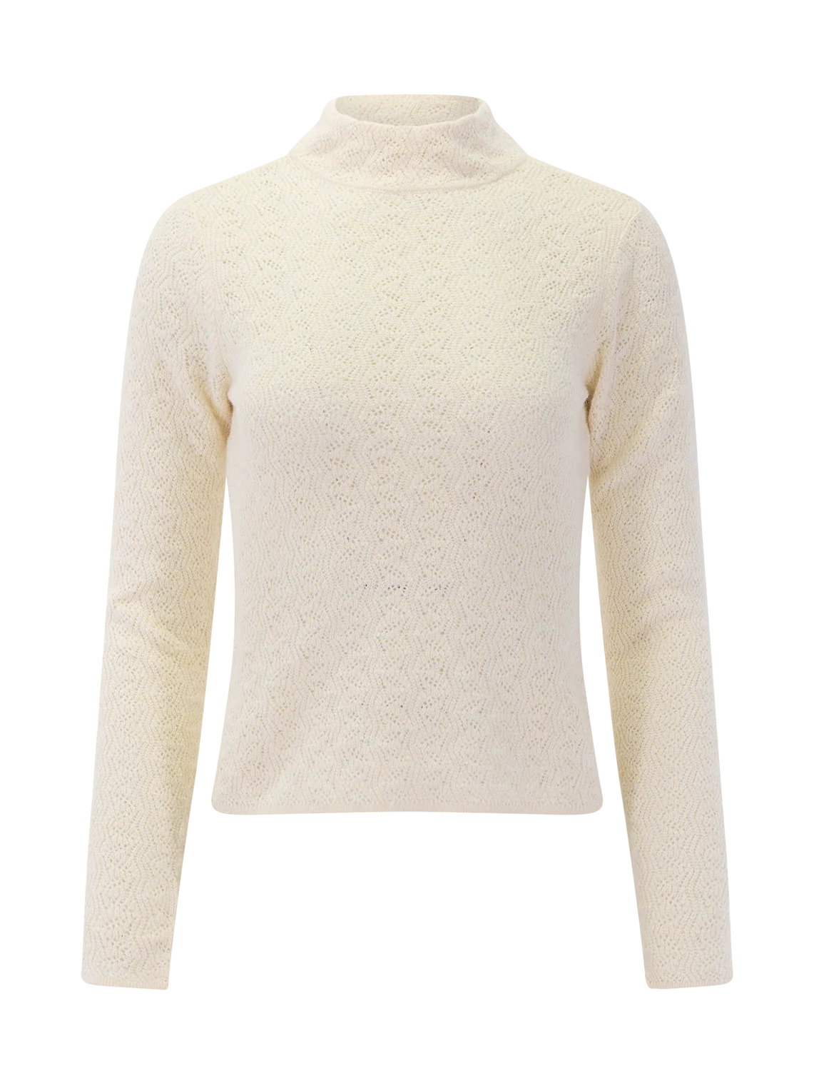 mock neck fine gauge sweater in oat