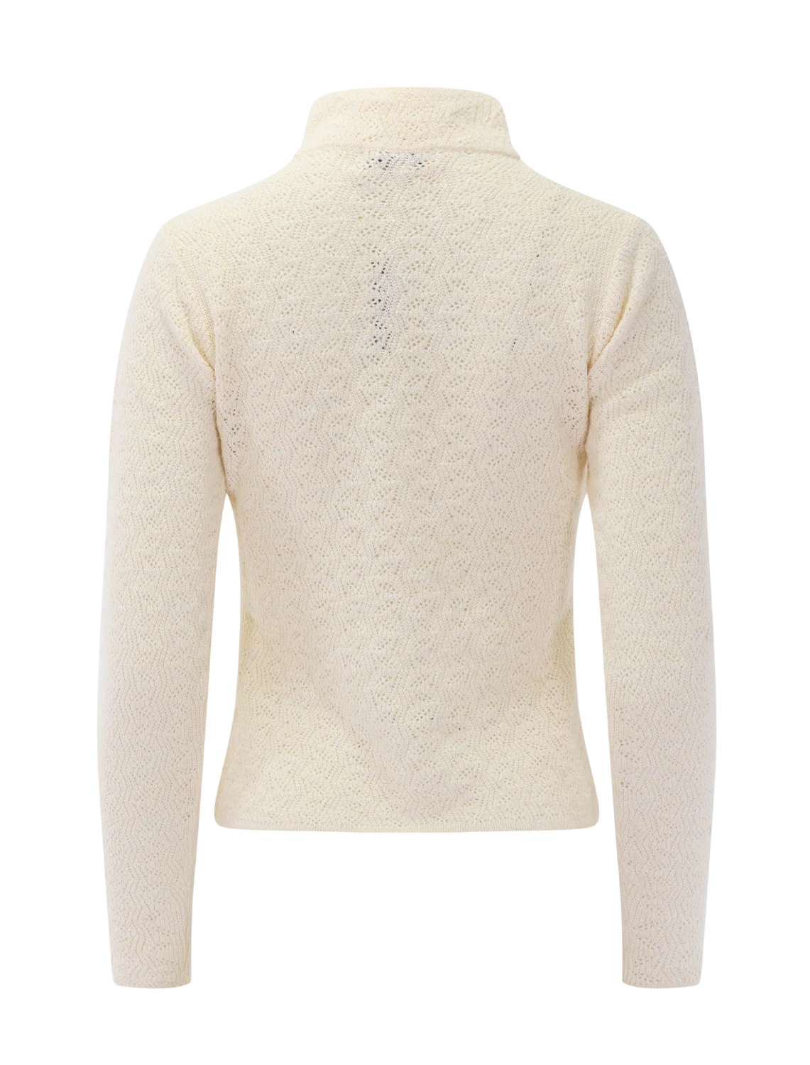mock neck fine gauge sweater in oat - Image 3