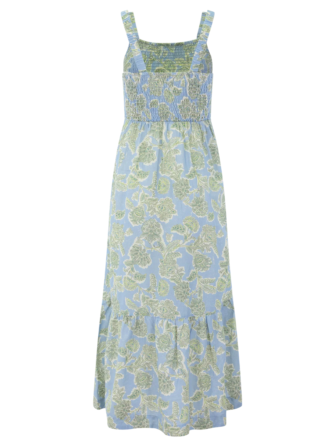 selene maxi dress in blue floral print - Image 3