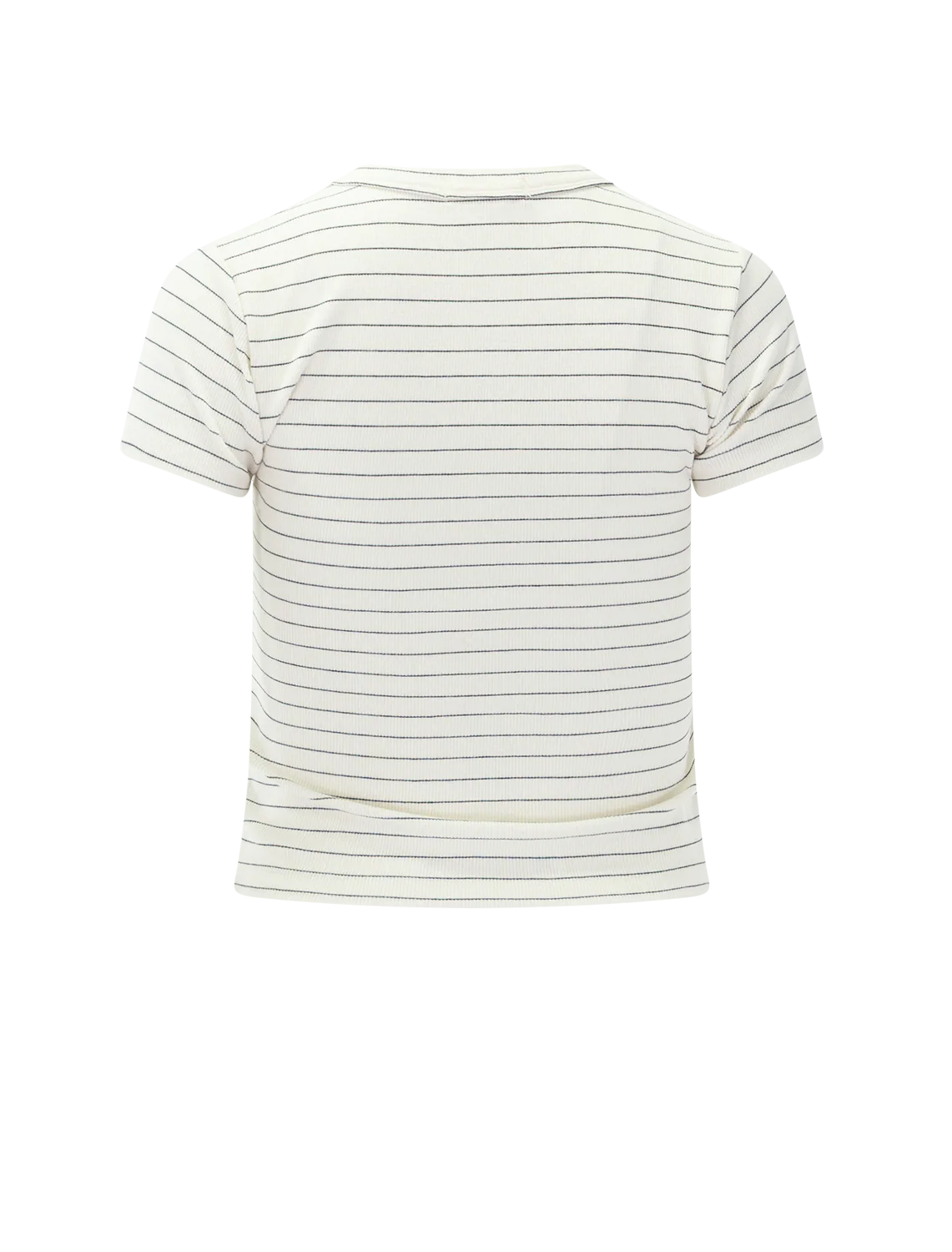 sun in lexi crew tee in black and white micro stripe - Image 3
