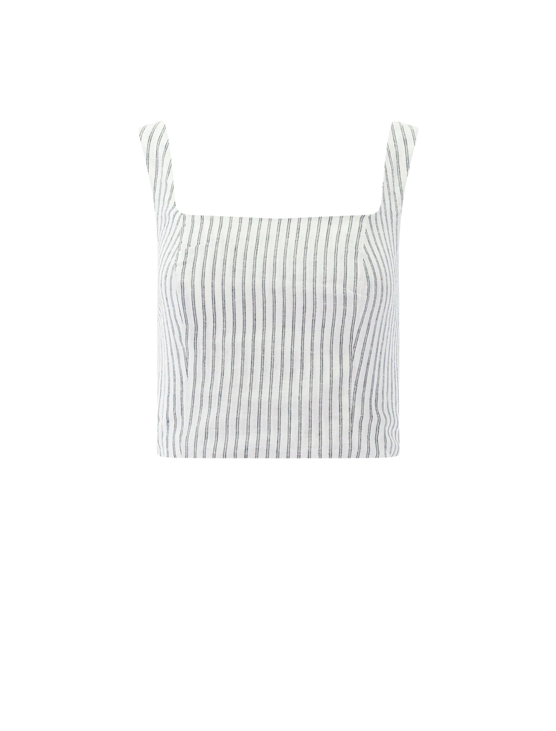 zoe hemp tank in cream and navy stripe