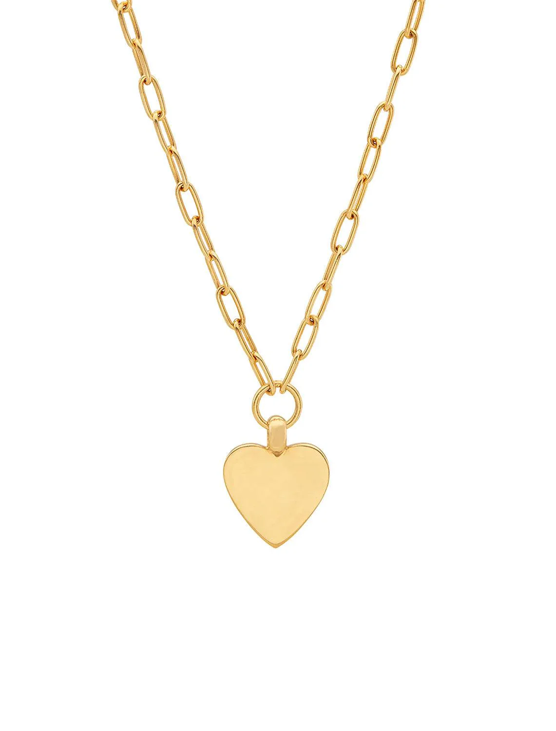 medium heart engravable necklace in gold - Image 3