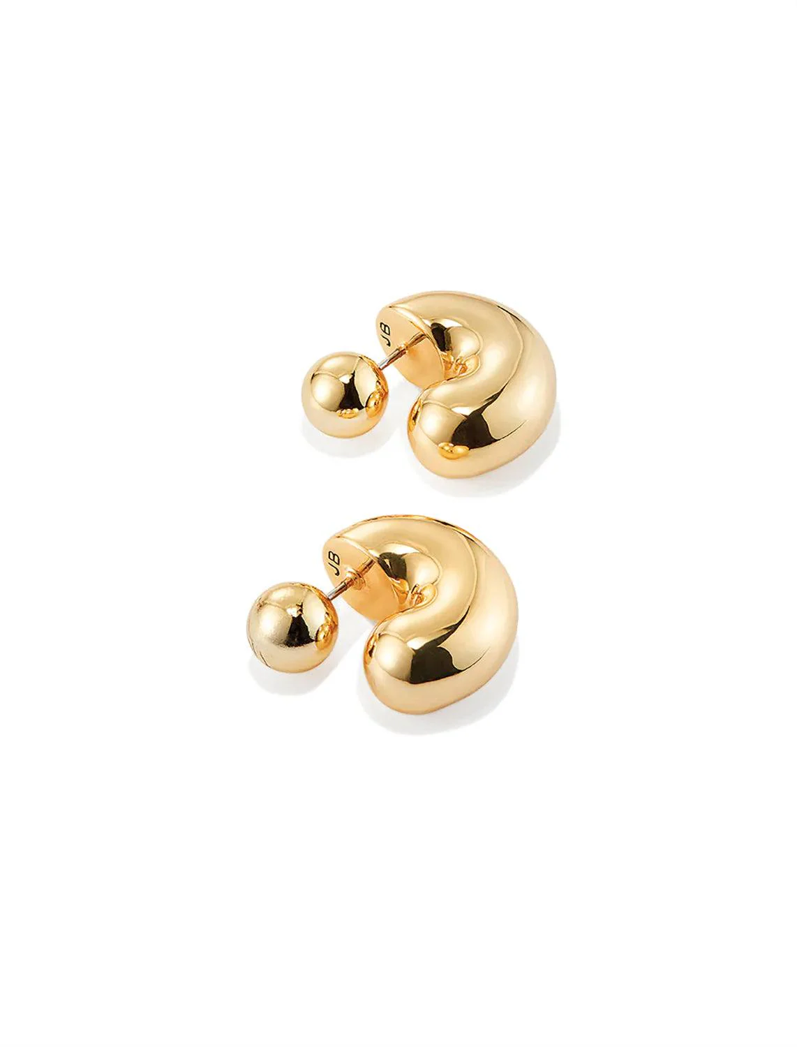 medium tome hoops in gold - Image 3