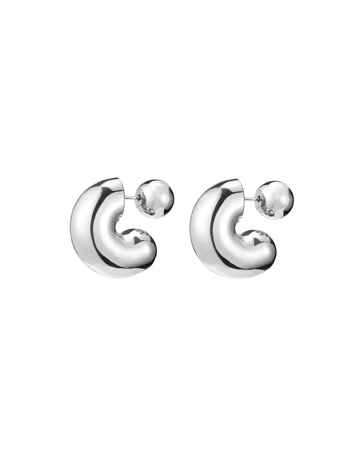 medium tome hoops in silver