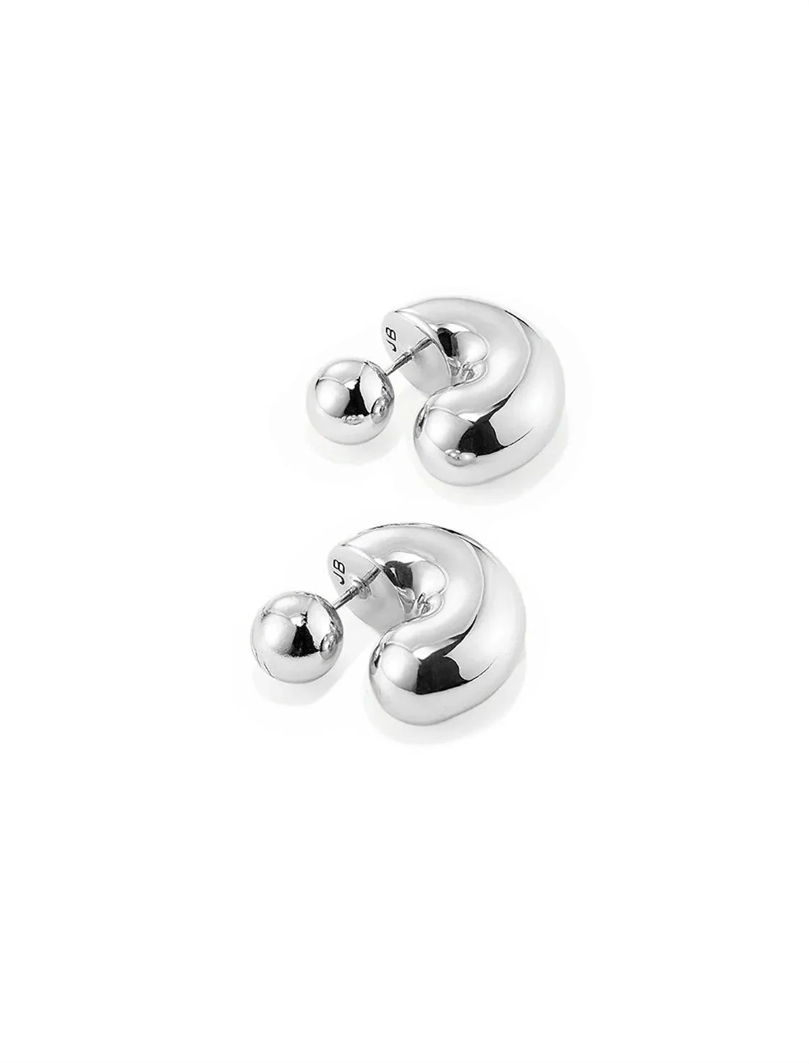 medium tome hoops in silver - Image 3