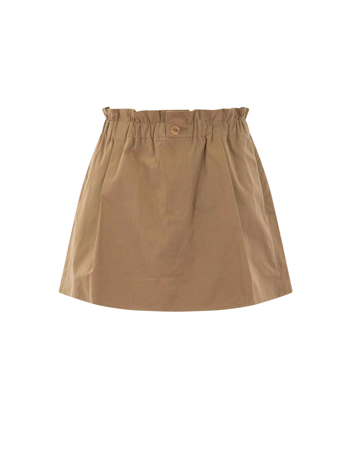 mid rise cotton pull on skort in almondine