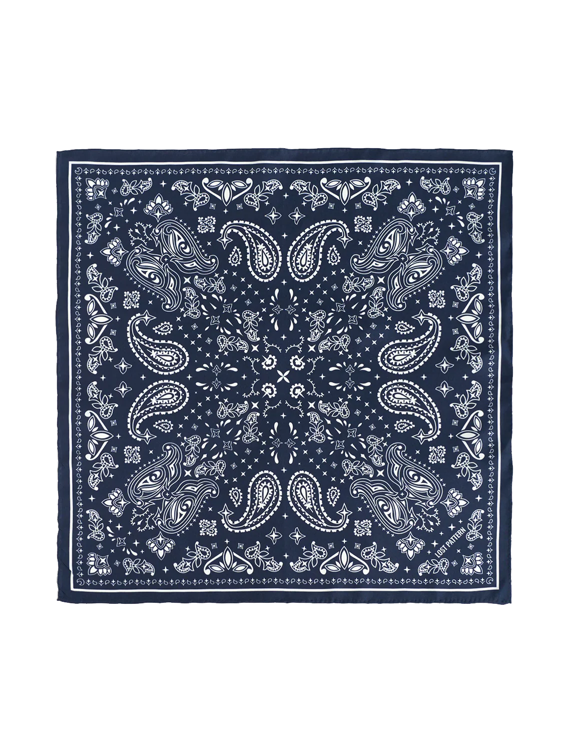 midnight blue silk bandana scarf