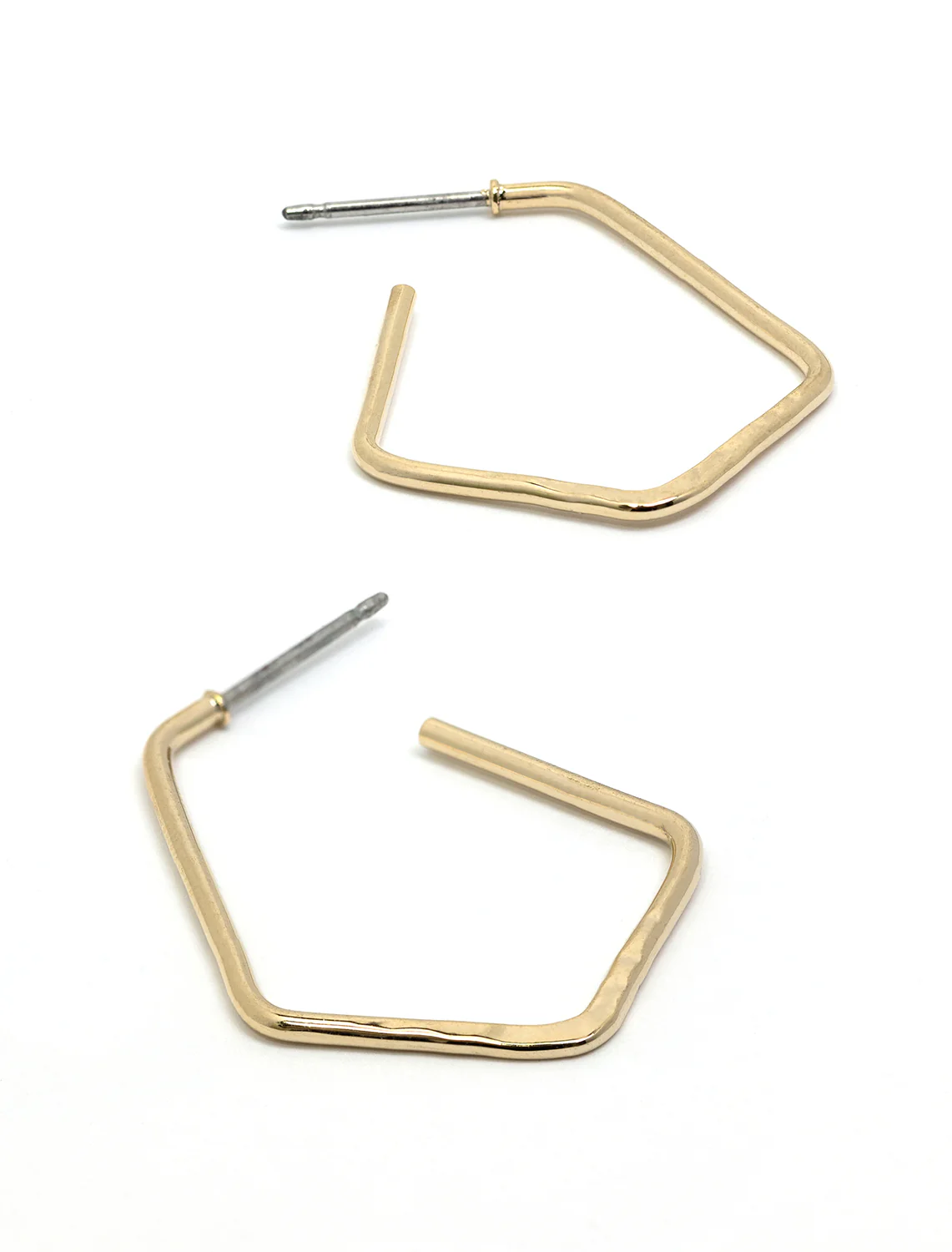 mini greenwich hoops in gold - Image 2