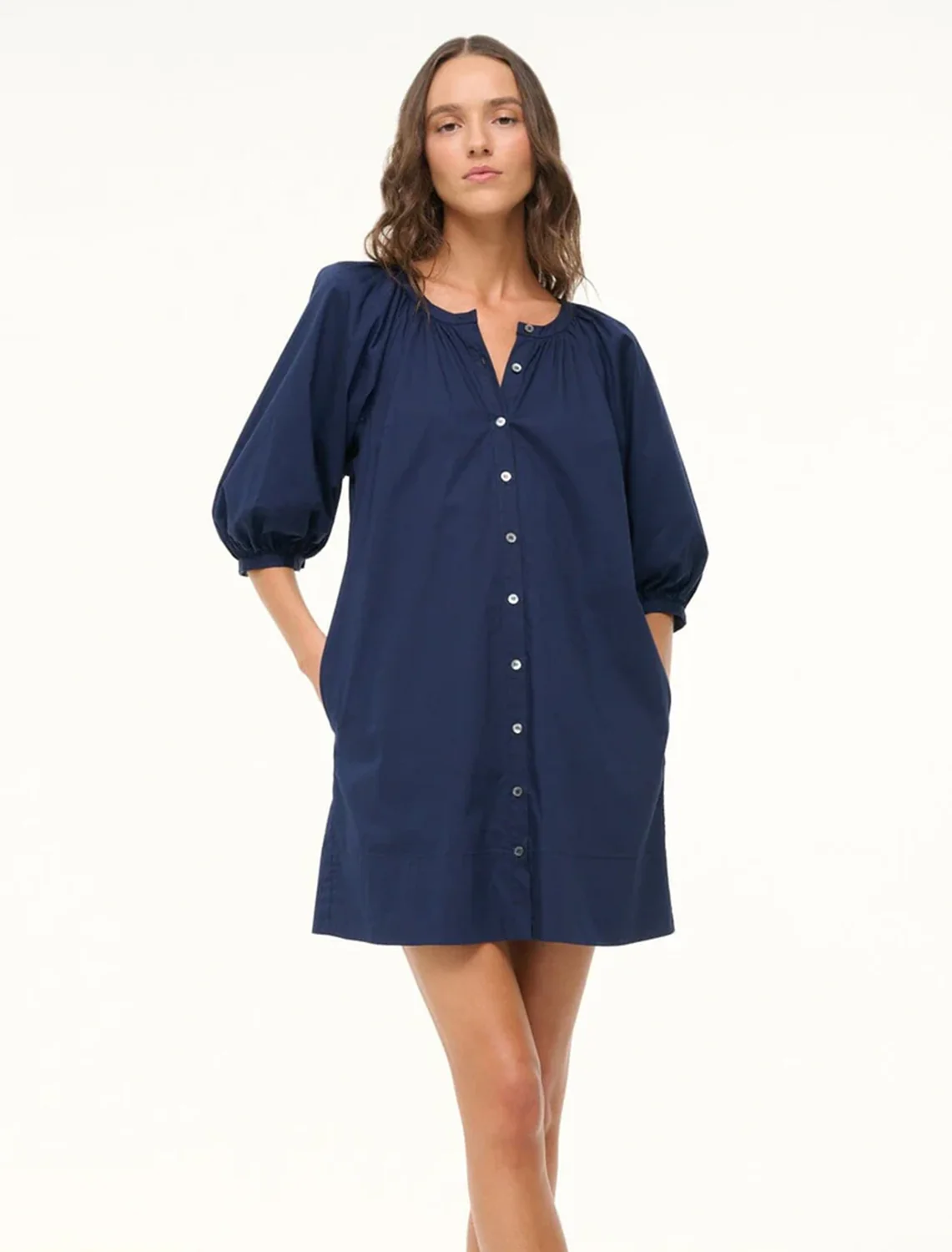 mini vincent dress in navy - Image 2