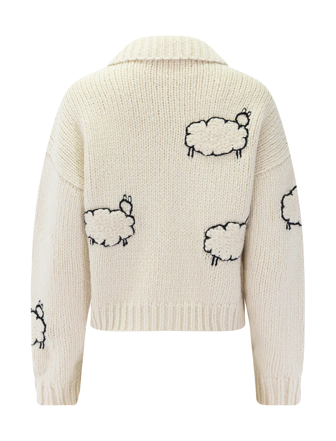 the crop raquette cardigan in wool plus the gang - Image 3