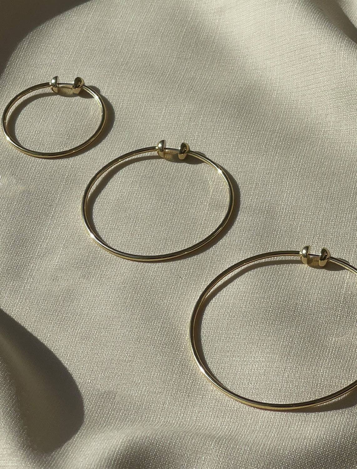 new icon hoops in gold large - Image 2