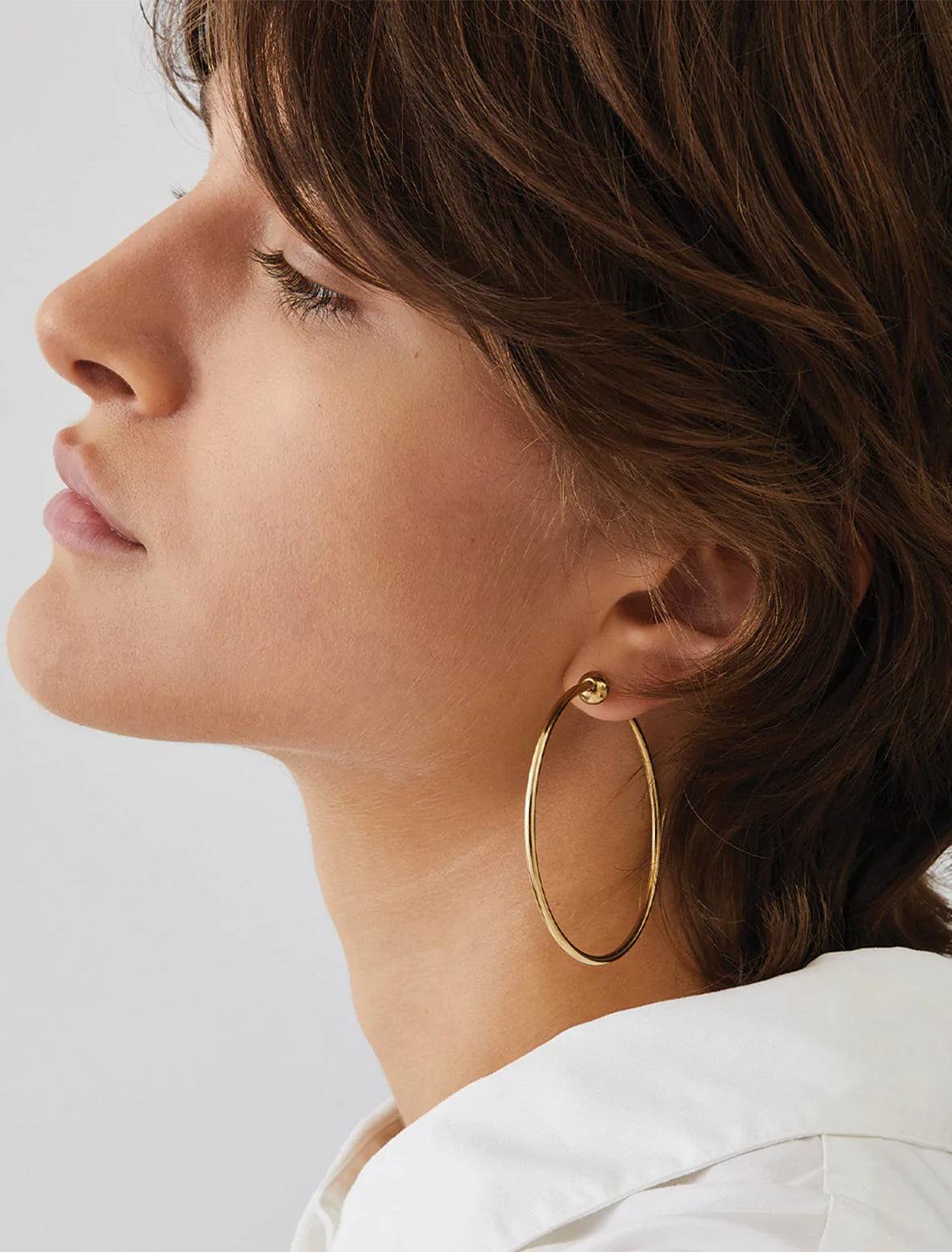 new icon hoops in gold medium - Image 2