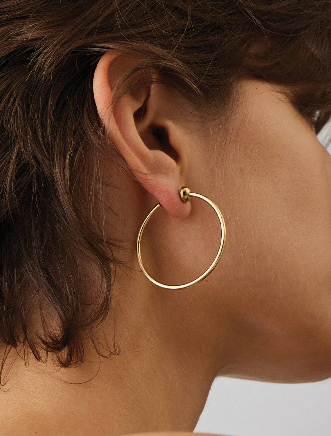 new icon hoops in gold small - Image 2
