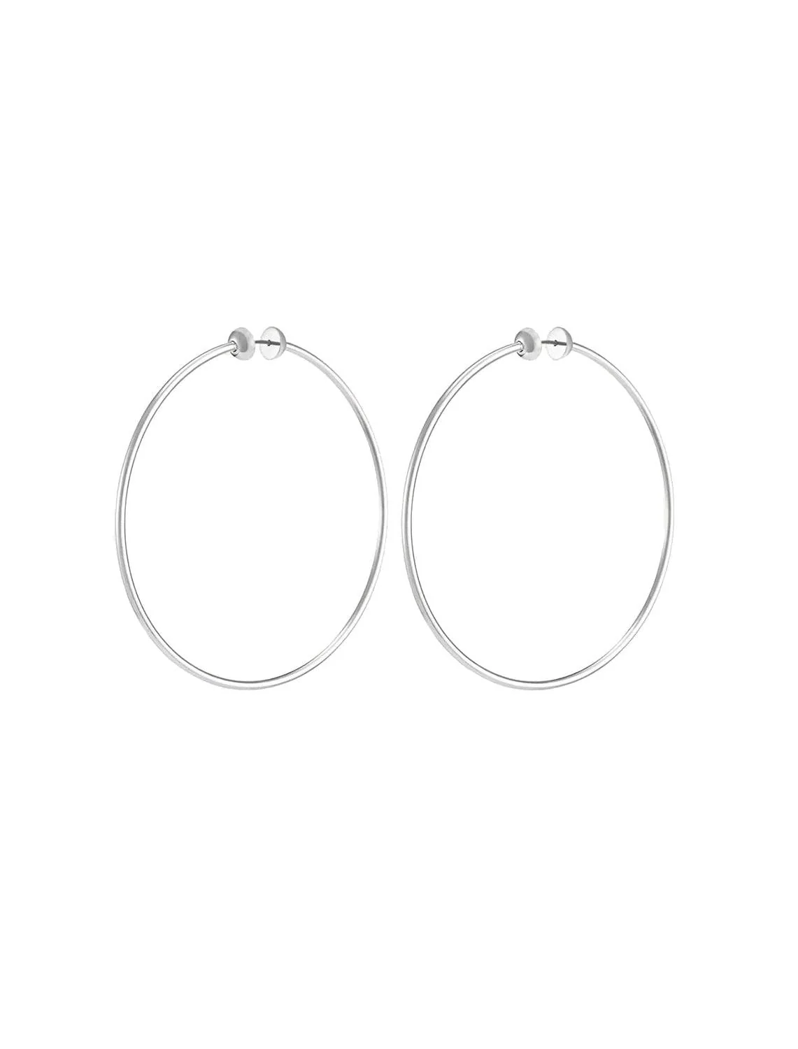 new icon hoops in silver large
