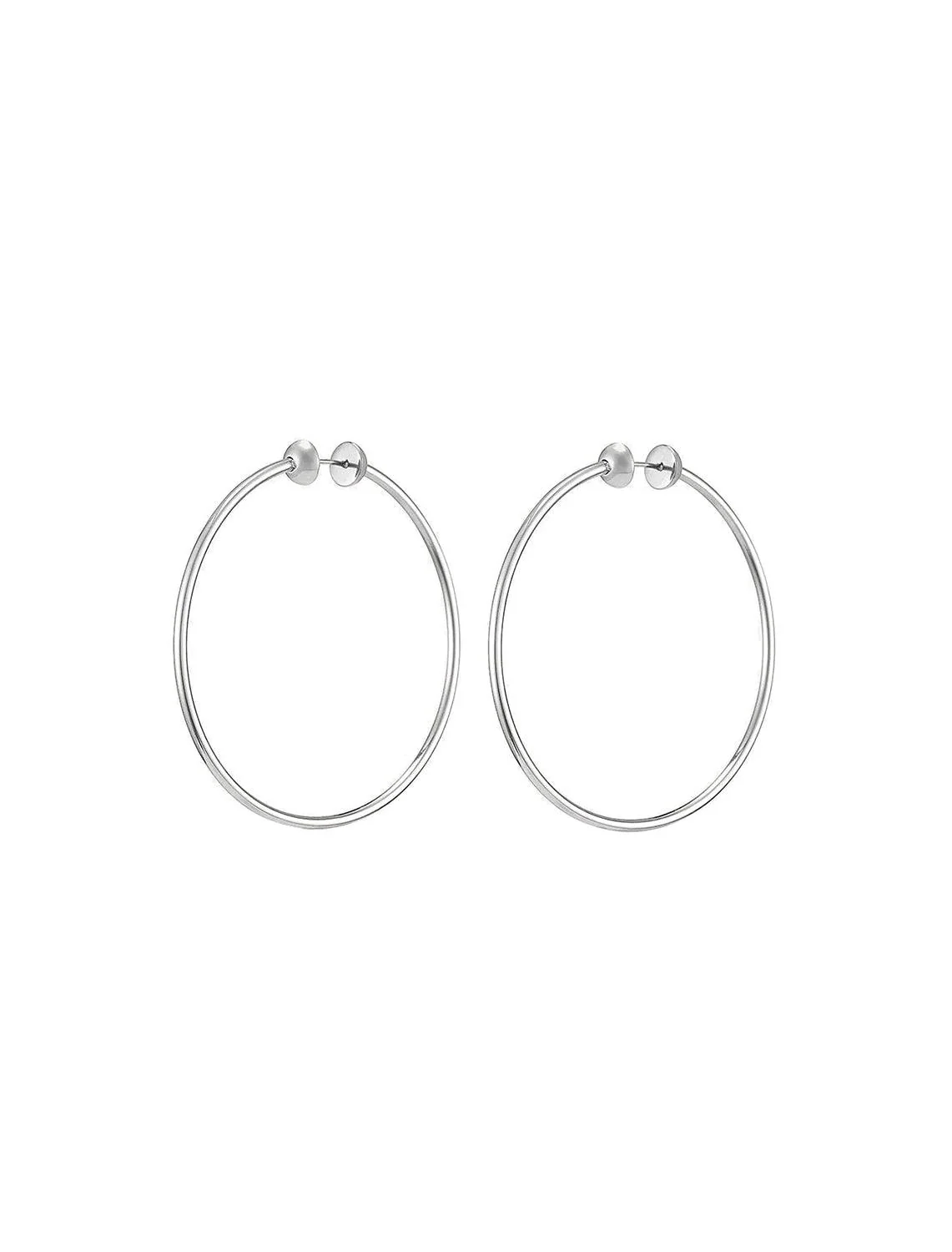 new icon hoops in silver medium