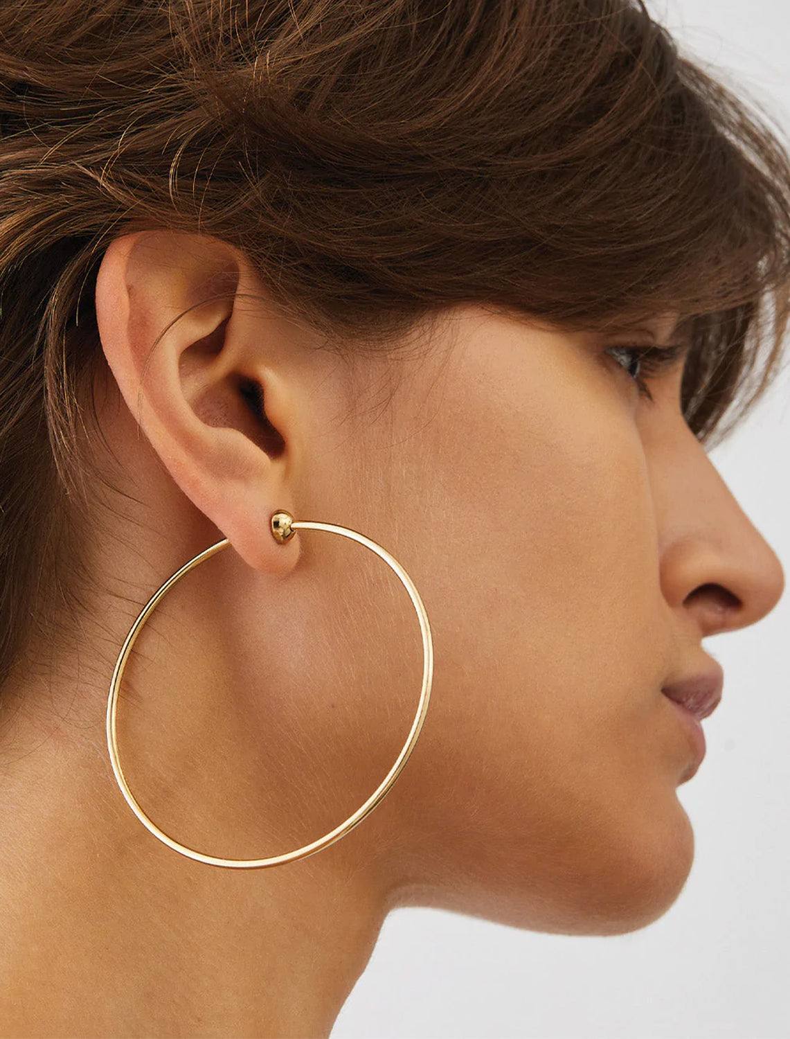 new icon hoops in silver medium - Image 2