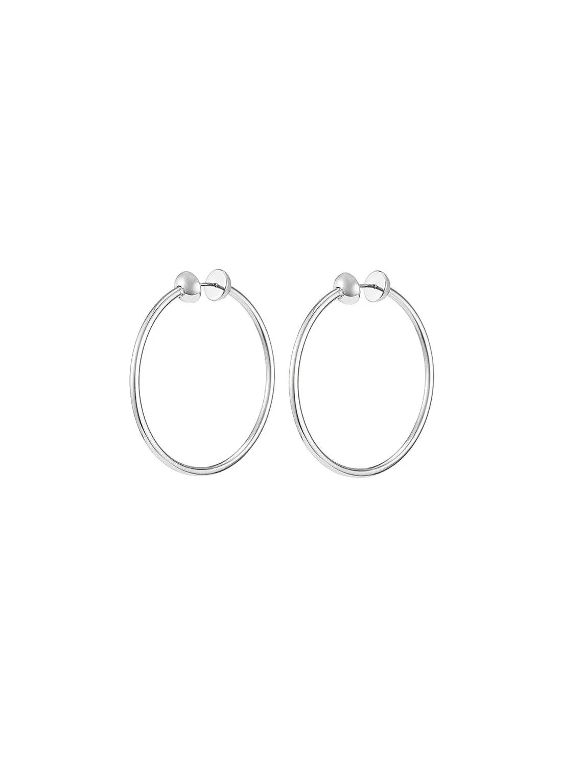 new icon hoops in silver small