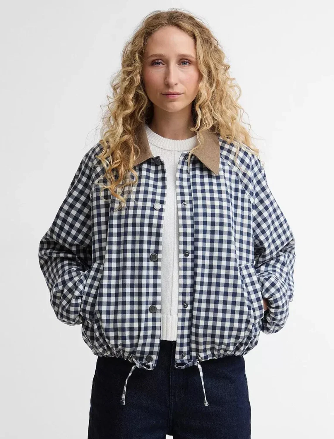 ovingham jacket in gingham - Image 2