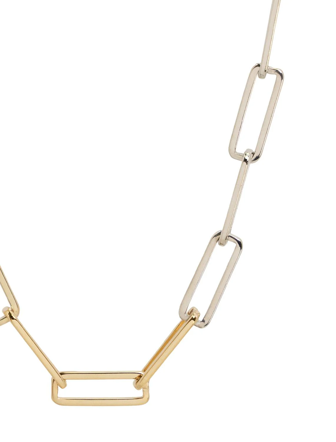 paper clip necklace in two tone - Image 2