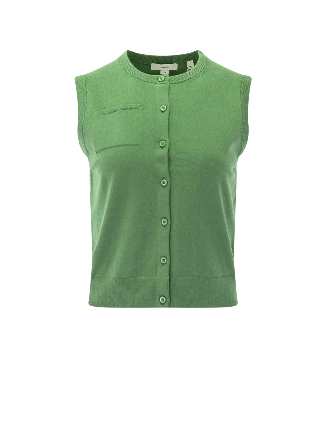 patch pocket cardi tank in garden