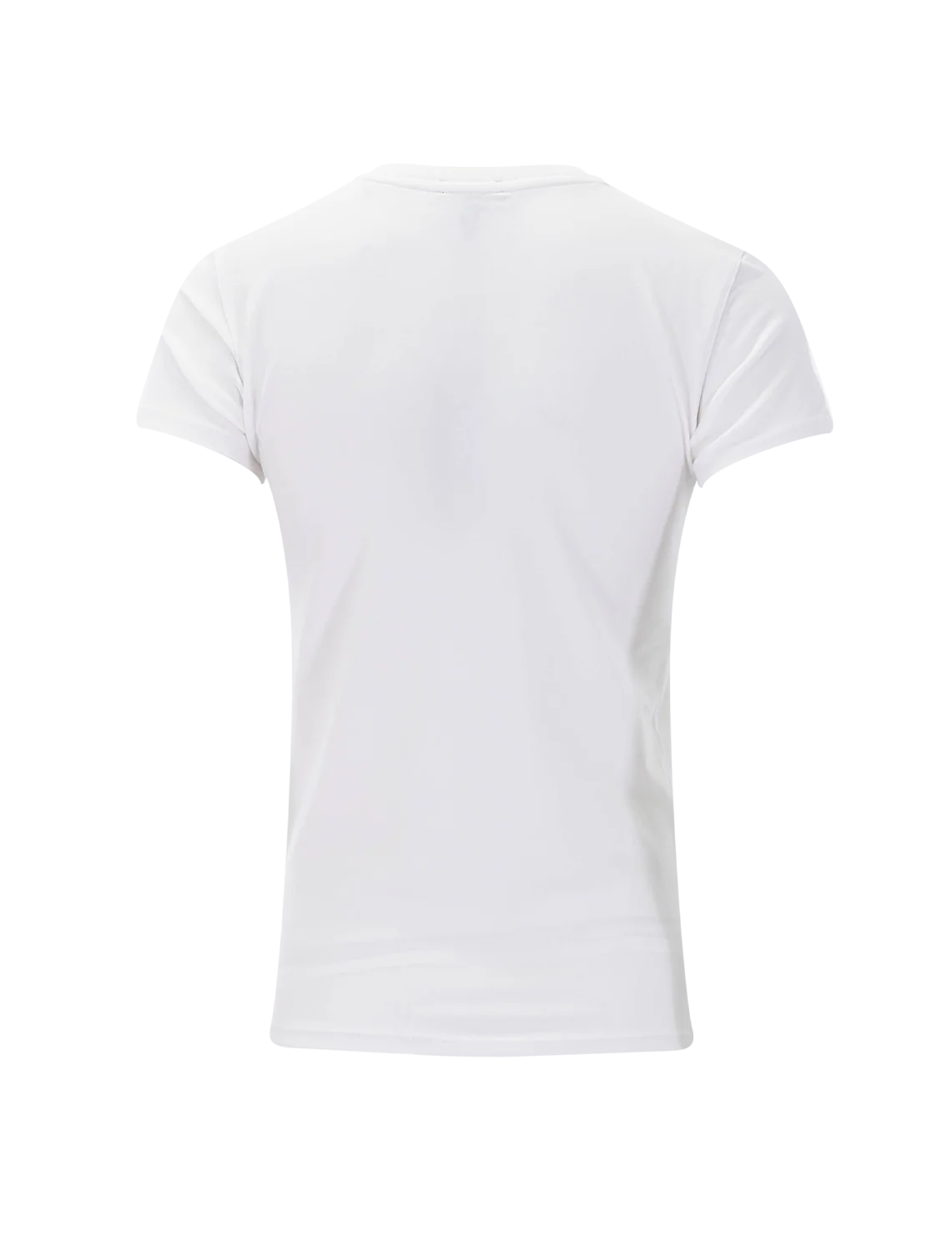 short sleeve iconic fitted crew in white - Image 3