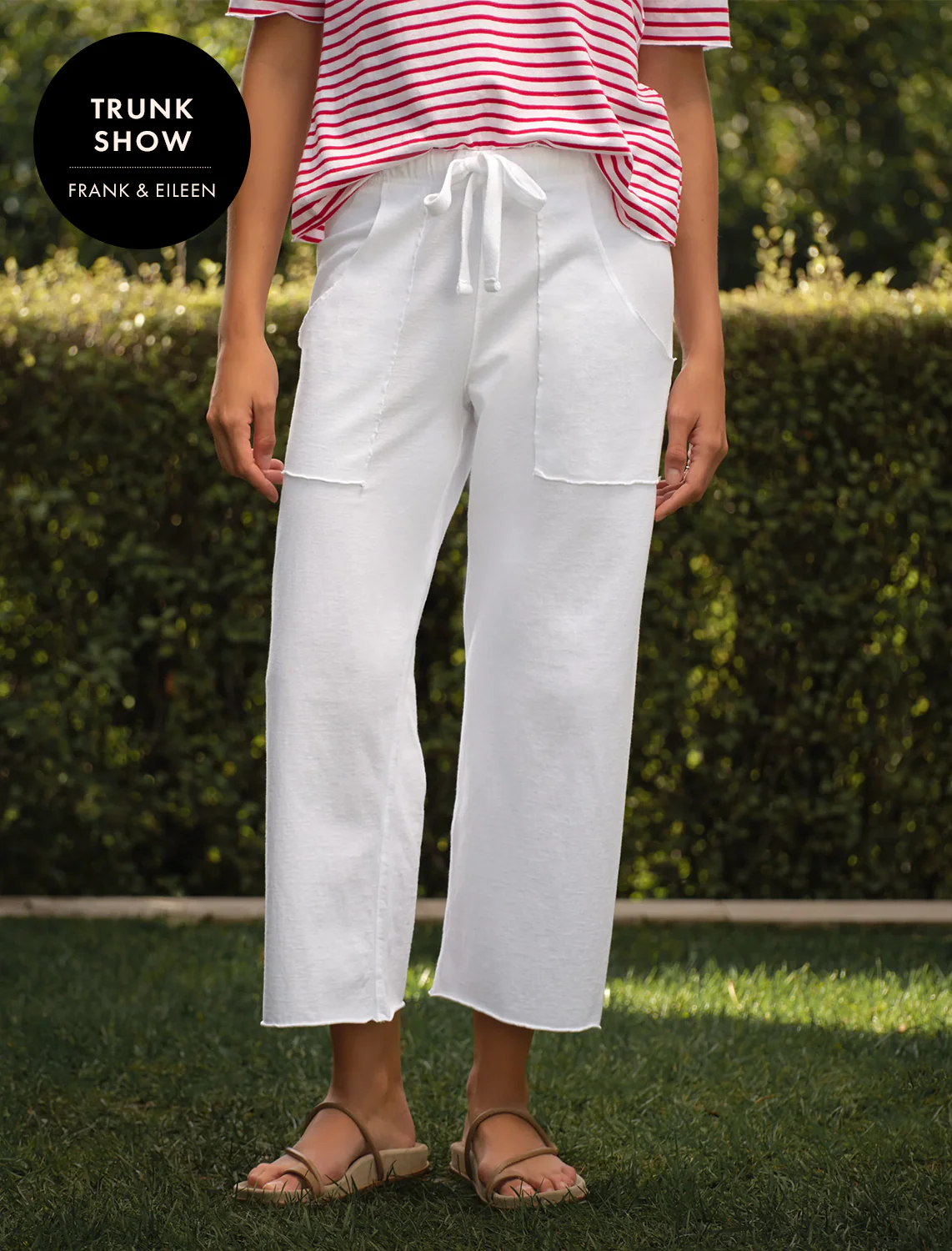 penny patch pocket sweatpant in white - Image 2