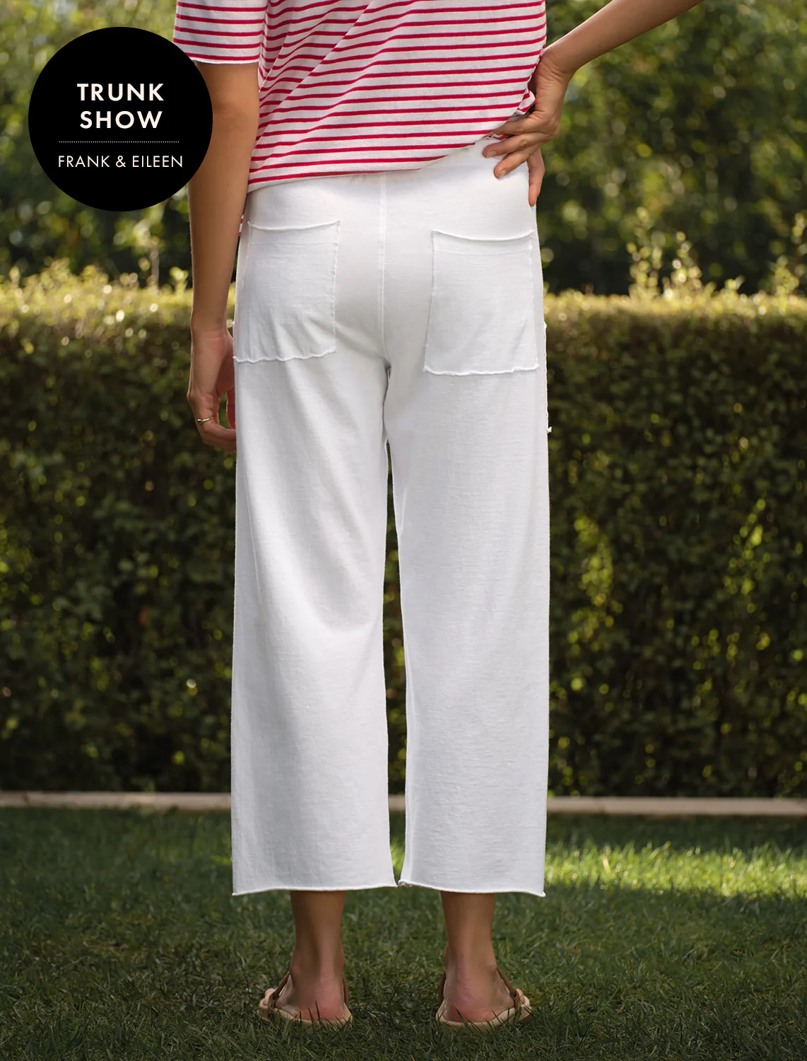 penny patch pocket sweatpant in white - Image 3