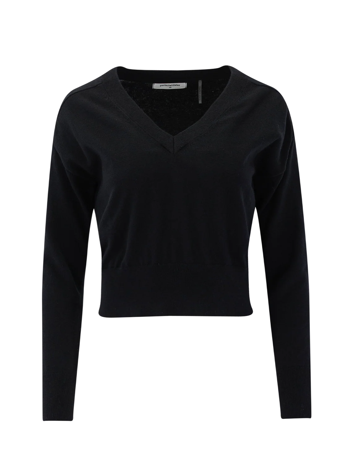georgina cashmere vneck sweater in black