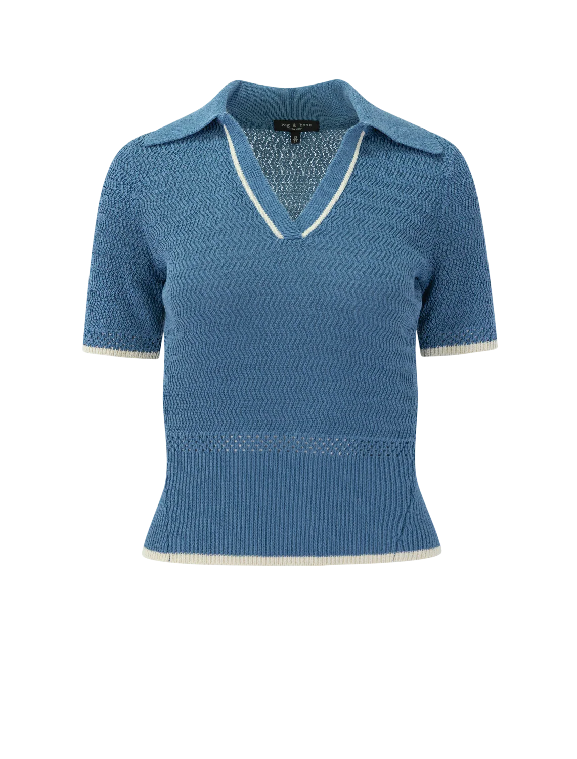 costi short sleeve polo in fog blue