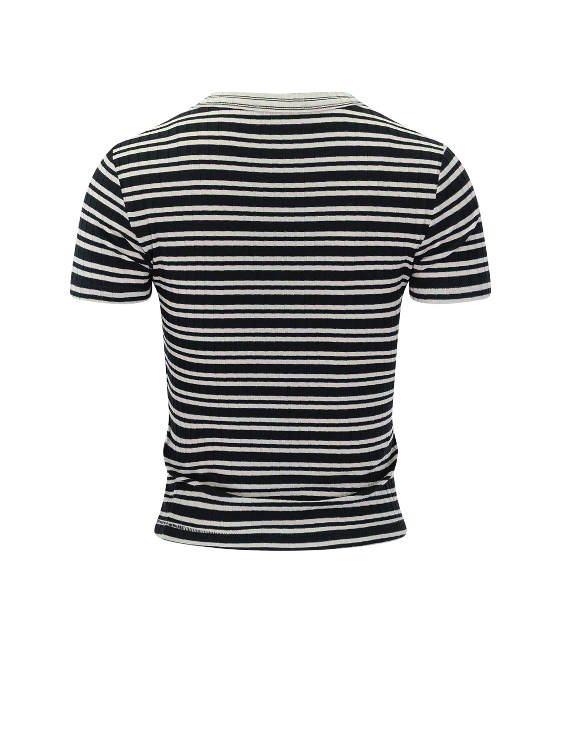 luca stripe contrast tee in ivory and black - Image 3