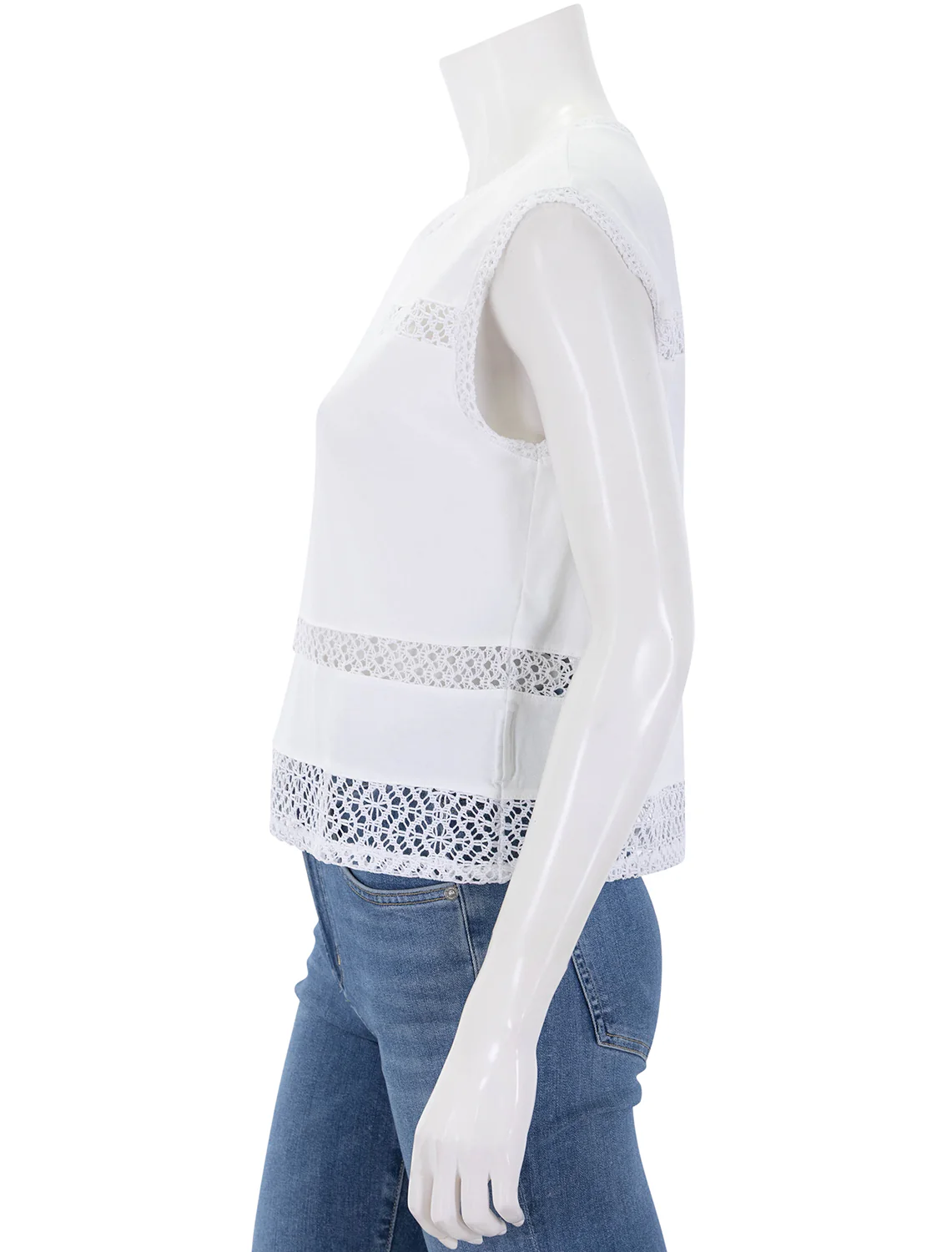 rosie muscle tank in white - Image 4