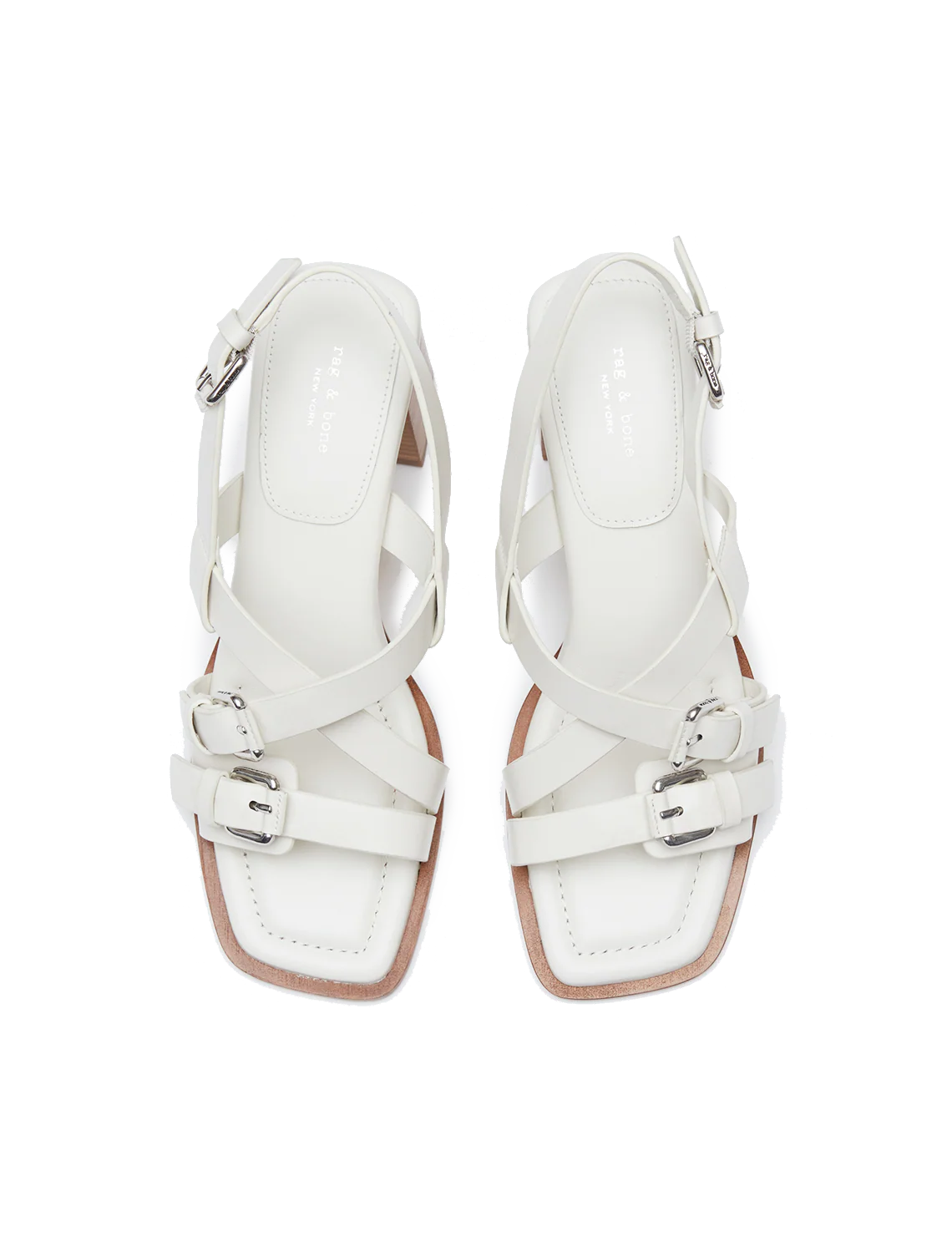 harlow mid heel sandal in antique white - Image 4