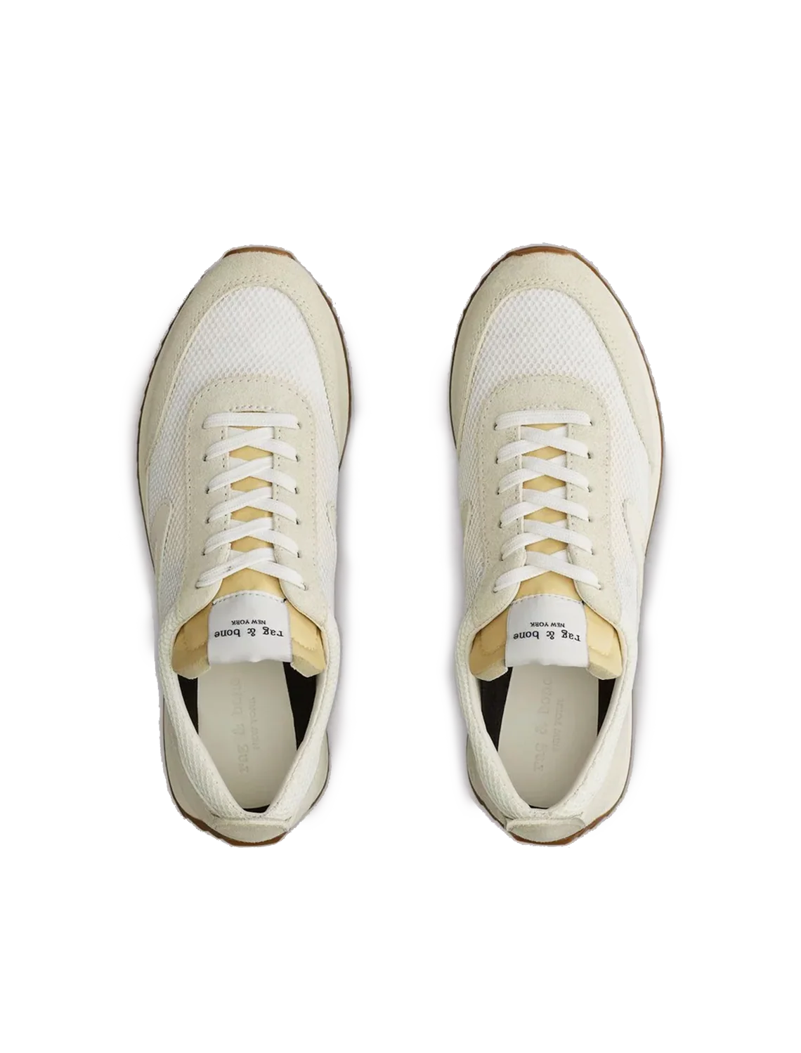 retro runner mesh sneaker in offwhite - Image 4
