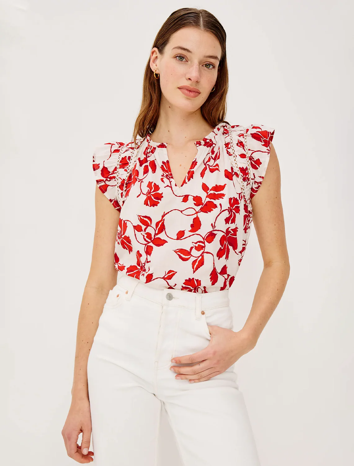 allea top in red jasmine - Image 2